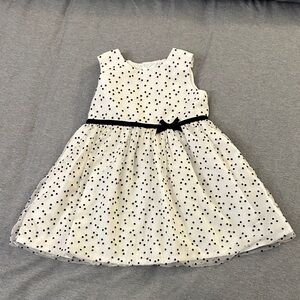 Carter's White and Black Polka Dot Dress